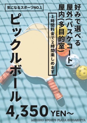 ピックルボール】利用しやすくなりました🎾|ミズノスポーツプラザ潮